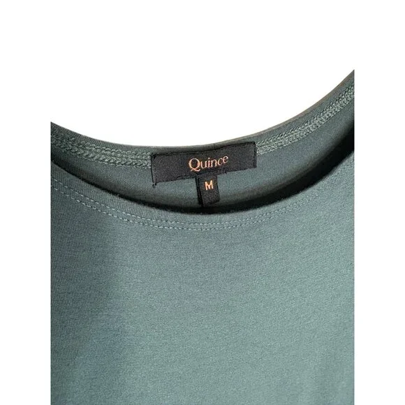 Quince Tencel Jersey Fit & Flare Dress Dark Olive-sz Medium - Picture 7 of 13